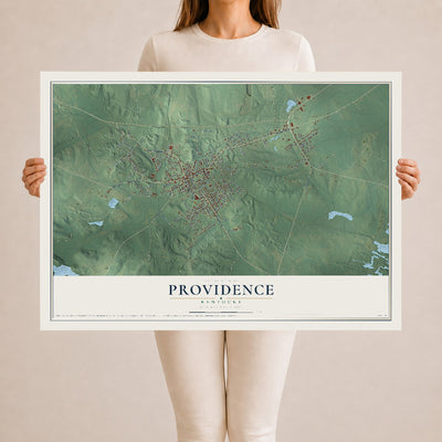 Map of Providence, Kentucky, 24 x 36 inch unframed archival matte print