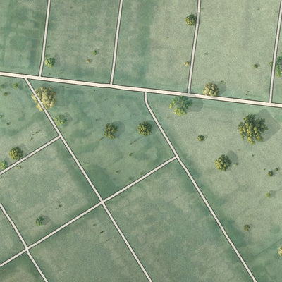Second close-up of the map of Richlawn, Kentucky print showing more streets and buildings
