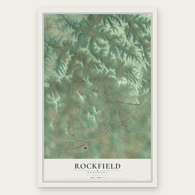 Rockfield, Kentucky map print, the full design