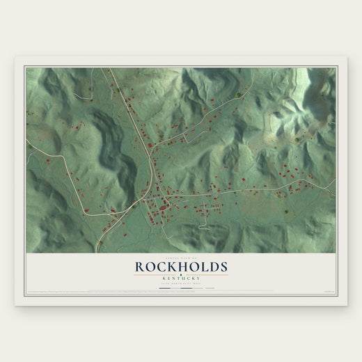 Rockholds, Kentucky map print, the full design