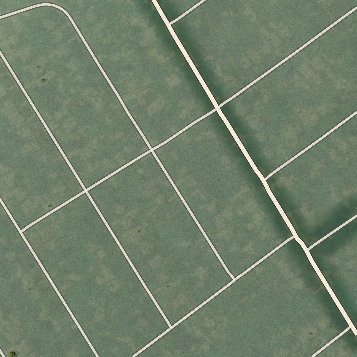 Second close-up of the map of Rolling Fields, Kentucky print showing more streets and buildings