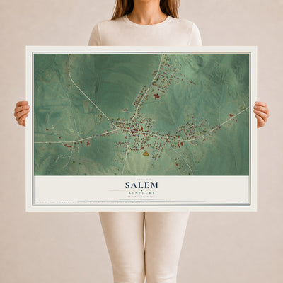Map of Salem, Kentucky, 24 x 36 inch unframed archival matte print