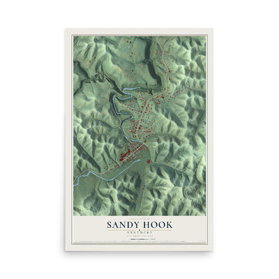 Map of Sandy Hook, Kentucky, 12 x 18 inch unframed archival matte print