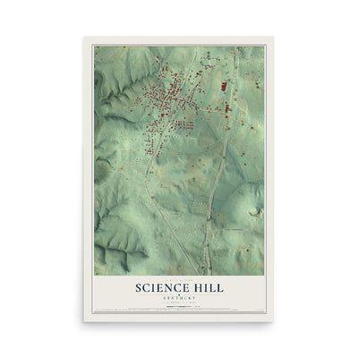 Map of Science Hill, Kentucky, 12 x 18 inch unframed archival matte print
