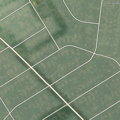 Second close-up of the map of Seneca Gardens, Kentucky print showing more streets and buildings