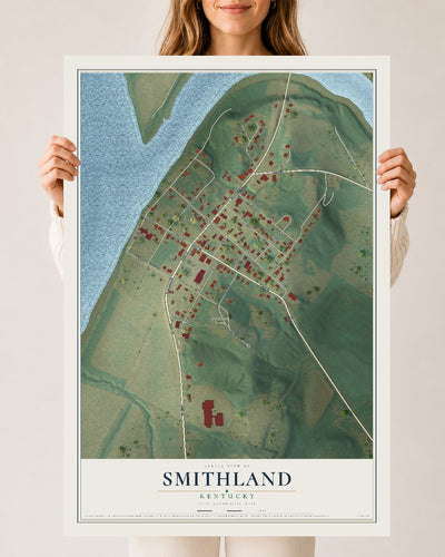 Map of Smithland, Kentucky, 24 x 36 inch unframed archival matte print