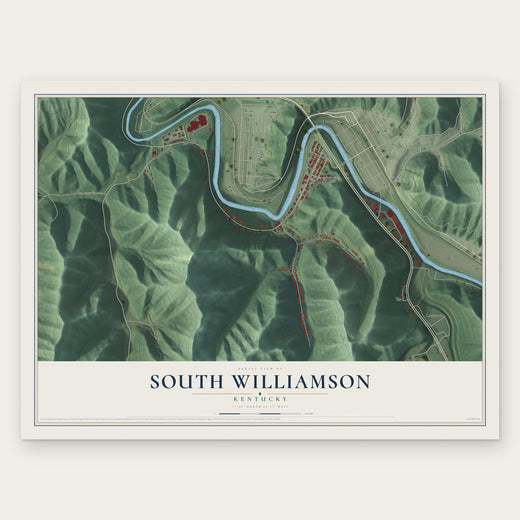 South Williamson, Kentucky map print, the full design