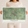 Map of Springfield, Kentucky, 12 x 18 inch unframed archival matte print