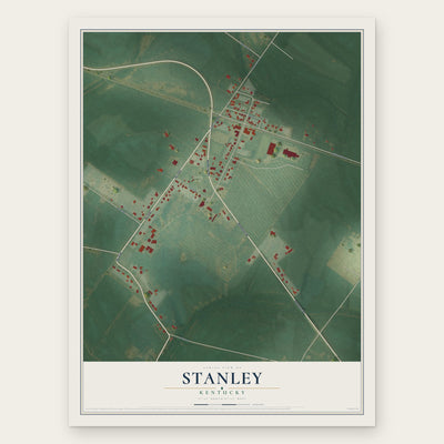 Stanley, Kentucky map print, the full design