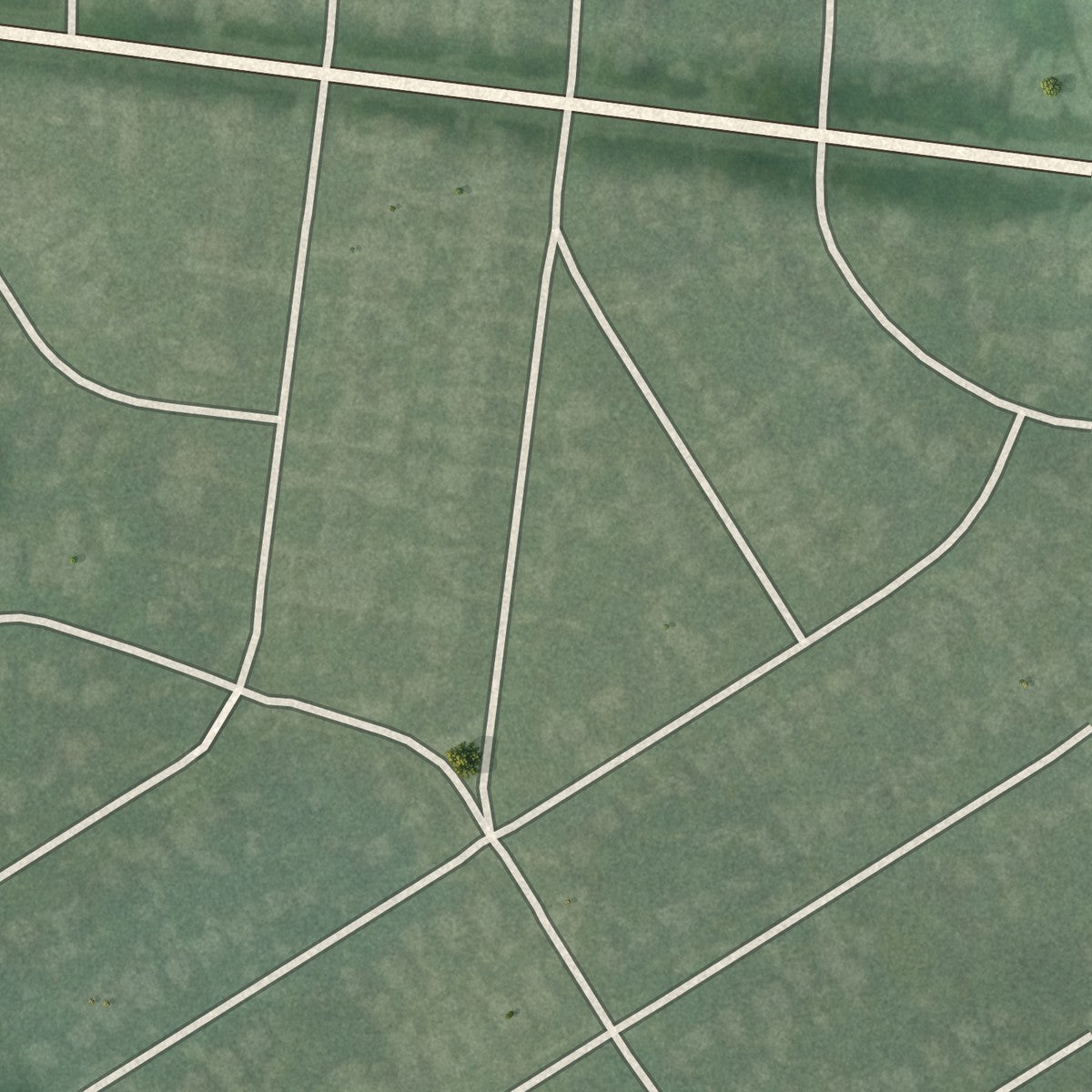 Second close-up of the map of Strathmoor Manor, Kentucky print showing more streets and buildings