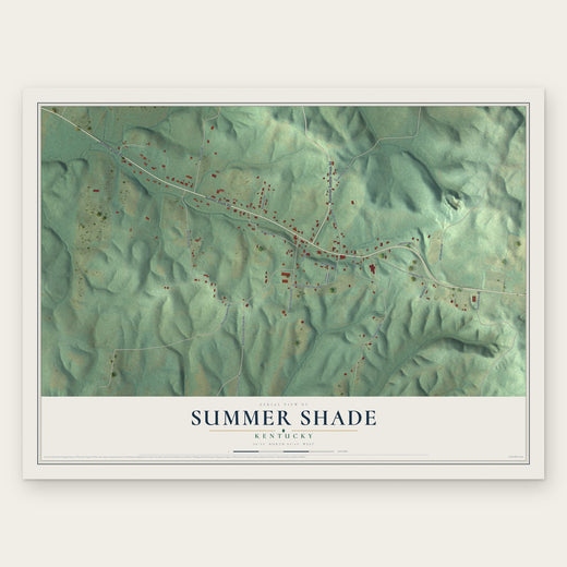 Summer Shade, Kentucky map print, the full design