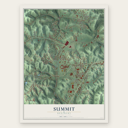 Summit, Kentucky map print, the full design