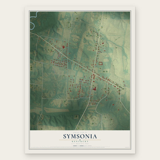 Symsonia, Kentucky map print, the full design