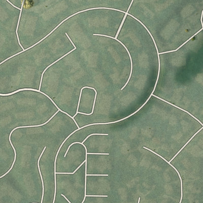Close-up of the map of Thornhill, Kentucky print showing street and building detail
