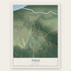 Tolu, Kentucky map print, the full design