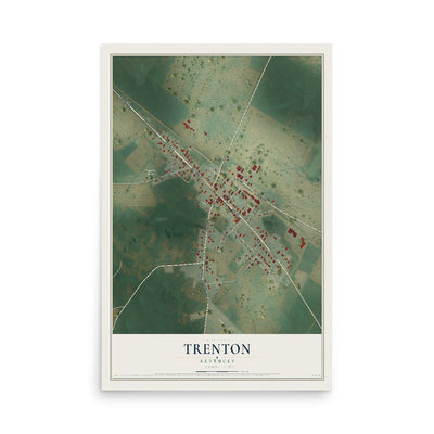 Map of Trenton, Kentucky, 12 x 18 inch unframed archival matte print