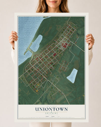 Map of Uniontown, Kentucky, 24 x 36 inch unframed archival matte print