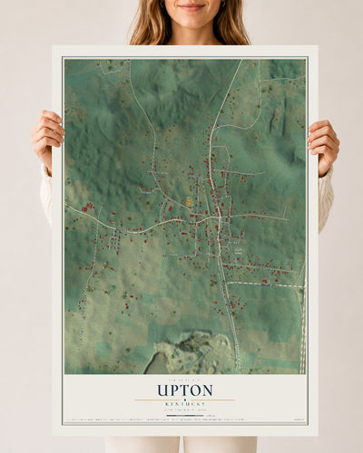 Map of Upton, Kentucky, 24 x 36 inch unframed archival matte print