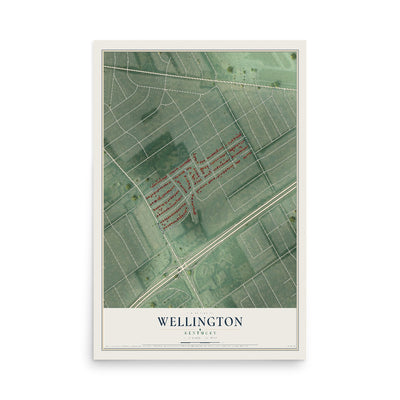 Map of Wellington, Kentucky, 12 x 18 inch unframed archival matte print