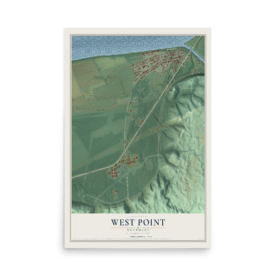 Map of West Point, Kentucky, 12 x 18 inch unframed archival matte print