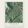 West Van Lear, Kentucky map print, the full design