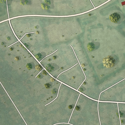 Second close-up of the map of Westwood, Kentucky print showing more streets and buildings