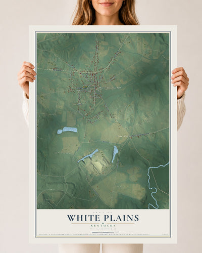 Map of White Plains, Kentucky, 24 x 36 inch unframed archival matte print