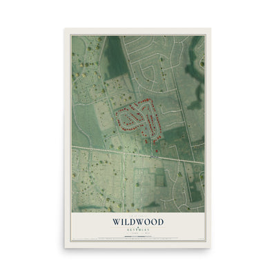 Map of Wildwood, Kentucky, 12 x 18 inch unframed archival matte print