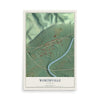 Map of Worthville, Kentucky, 12 x 18 inch unframed archival matte print