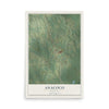 Map of Anacoco, Louisiana, 12 x 18 inch unframed archival matte print