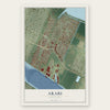 Arabi, Louisiana map print, the full design
