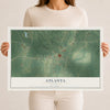 Map of Atlanta, Louisiana, 12 x 18 inch unframed archival matte print