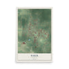Map of Baker, Louisiana, 12 x 18 inch unframed archival matte print