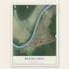 Bayou Vista, Louisiana map print, the full design