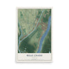Map of Belle Chasse, Louisiana, 12 x 18 inch unframed archival matte print