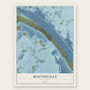 Boothville, Louisiana map print, the full design