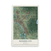 Map of Bossier City, Louisiana, 12 x 18 inch unframed archival matte print