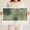 Map of Bunkie, Louisiana, 12 x 18 inch unframed archival matte print