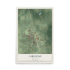 Map of Carencro, Louisiana, 12 x 18 inch unframed archival matte print