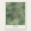 Cecilia, Louisiana map print, the full design