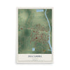 Map of Delcambre, Louisiana, 12 x 18 inch unframed archival matte print