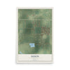 Map of Duson, Louisiana, 12 x 18 inch unframed archival matte print