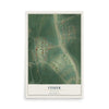 Map of Fisher, Louisiana, 12 x 18 inch unframed archival matte print