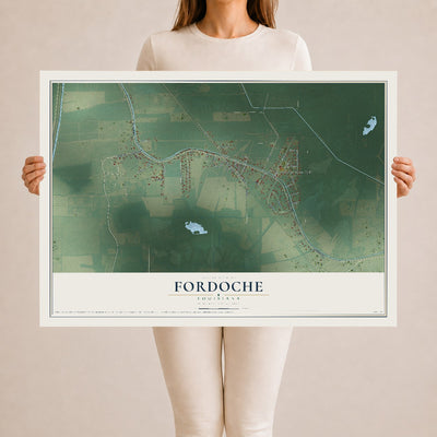 Map of Fordoche, Louisiana, 24 x 36 inch unframed archival matte print
