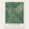 Fort Polk North, Louisiana map print, the full design