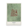 Map of Freret, Louisiana, 12 x 18 inch unframed archival matte print