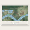 Garyville, Louisiana map print, the full design