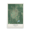 Map of Gibsland, Louisiana, 12 x 18 inch unframed archival matte print