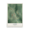 Map of Gilbert, Louisiana, 12 x 18 inch unframed archival matte print