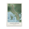 Map of Golden Meadow, Louisiana, 12 x 18 inch unframed archival matte print